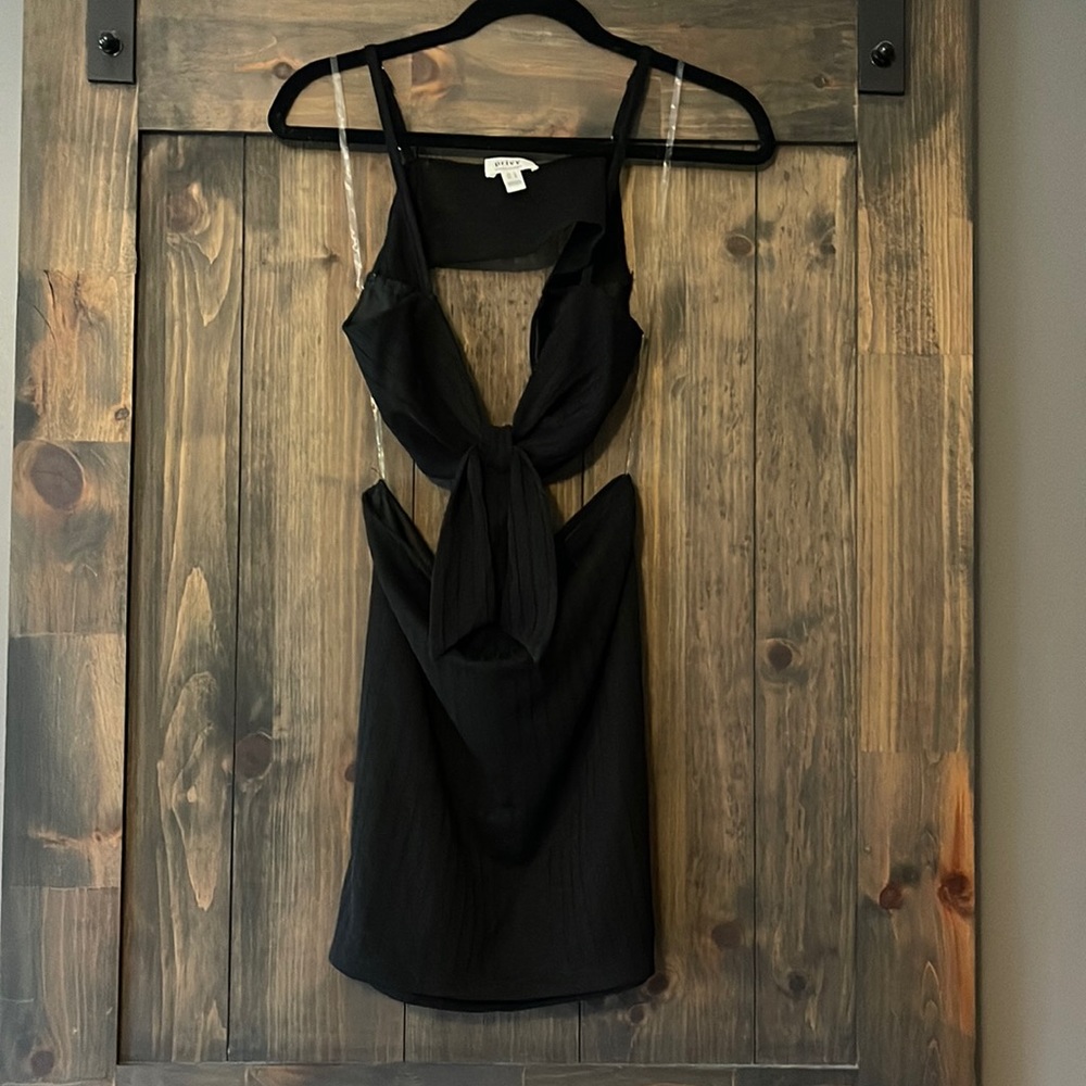 Black Cut Out Mini Dress